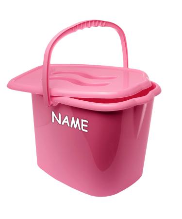Bucket/cleaning bucket/trash can - with lid + handle "pink - pink - name - Bieco - odor -tight - diaper - smell - odorless - changer put .. 1 piece - with name -