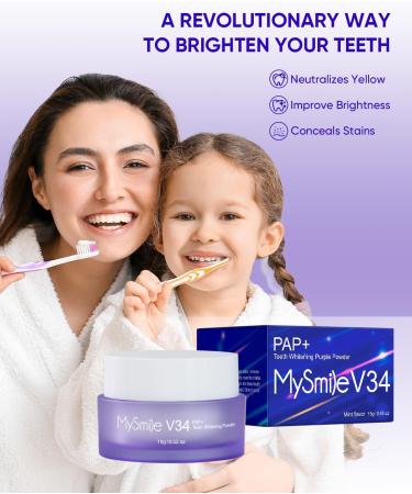 Shop MySmile Pap Natural Mint Teeth Whitening Powder | Non-Sensitive Cavity Prevention & Fresh Breath - Fluoride Free 0.52 oz - Buy Online on GoSupps.com
