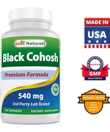 Best Naturals Black Cohosh 540mg 120 Capsules - Natural Menopause Support - 120 Count - Buy Online on GoSupps.com