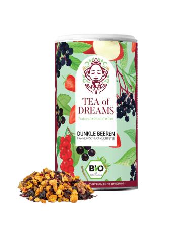 Tea of Dreams Organic Fruit Tea | "Black Berries" | Harmonious Round Fruit Tea | Loose Tea | 120g
