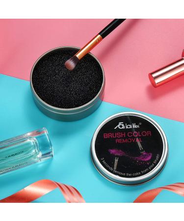 TailaiMei Color Removal Cleaner Sponge - Quick & Easy Makeup Brush Cleaning Solution - No Water or Chemicals Needed - Instantly Switch Eyeshadow Colors - Black - Buy Online on GoSupps.com