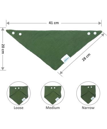 Miyacare 10-Pack Baby Triangle Bibs | Super Absorbent 100% Cotton Neckerchief | Adjustable Push Buttons | Unisex for Boys & Girls - Buy Online on GoSupps.com