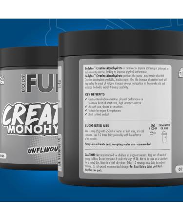 Applied Nutrition BodyFuel Creatine Monohydrate Powder Increases High-Intensity Physical Performance Unflavoured (300g - 60 Servings) - Buy Online on GoSupps.com