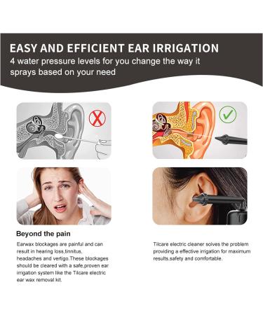 Electric Ear Wax Removal Tool with 9 Reusable Nozzles - Waterproof Ear Irrigation Cleaner for Home Use - Buy Online on GoSupps.com