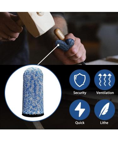 RIVIEVAL 12pc Finger Cots Set - Reusable Thumb Protector for Cut Resistance in Kitchen, Garden & Work - Non-Slip, Breathable Finger Guards (Blue) - Buy Online on GoSupps.com