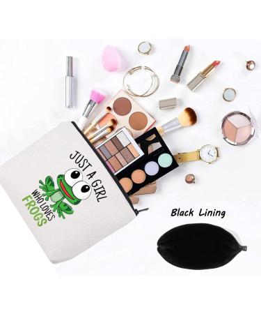 Levlo Funny Frog Cosmetic Bag | Perfect Gift for Frog Lovers & Makeup Enthusiasts | Cute Animal Design for Women & Girls - Buy Online on GoSupps.com