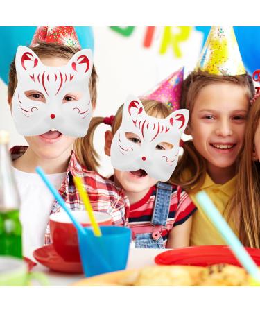 Cabilock Blank Fox Masks - Unpainted Masquerade & Cosplay Accessories | Paintable Tissue Opera Cat Masks for Halloween - Buy Online on GoSupps.com