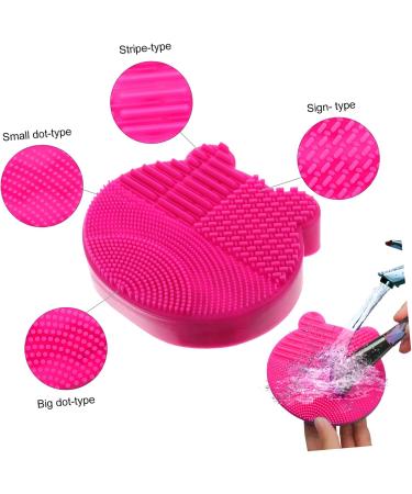 MAGICLULU 2 1 Makeup Brush Holder Makeup Brush Pad Mat Makeup Brush Cleaning Tool Brush Pad Rack Face Cleaning Pad Makeup Cleaner Mat Silicone Tools Portable Silica Gel Drying Rack 11x10cm Rosy - Buy Online on GoSupps.com
