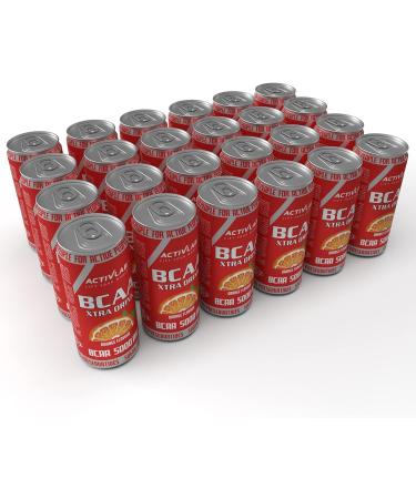 Activlab BCAA Xtra Orange Drink 330ml - 24 Pack | Zero Sugar Amino Acid Energy & Recovery - Buy Online on GoSupps.com