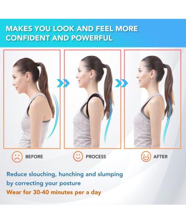 Adjustable Back Brace Posture Corrector for Men and Women - Neck and Shoulder Pain Relief - Lightweight and Breathable Design - Buy Online on GoSupps.com