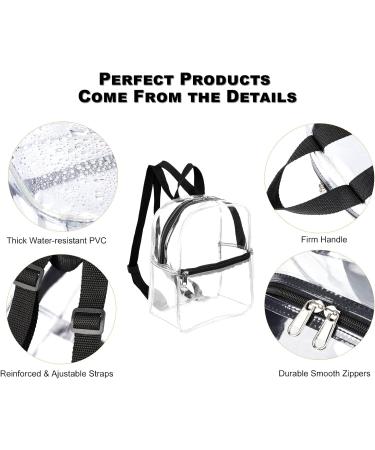 Keepcross Small Clear Stadium Backpack - Stadium Approved Mini Bag for Women, Black - Buy Online on GoSupps.com