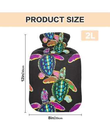 Sea Turtle Hot Water Bottle with Cover - 2L Pain Relief Bag for Adults & Feet Warmer - Buy Online on GoSupps.com