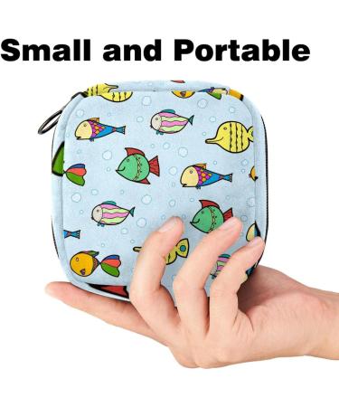 Buy Cute Fish Pattern Women's Binding Bags | Tampon Storage & Zip Pockets - Multi-Functional Menstrual Bags - Buy Online on GoSupps.com