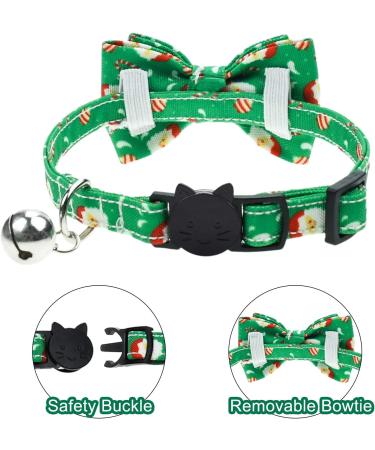 Malier Christmas Snowflake Cat Collar with Bow Tie and Bell - Adjustable Pet Accessory for Kitten, Kitty, Puppy - Buy Online on GoSupps.com