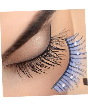FRCOLOR 5 Pairs Handmade Eye Lashes - Soft Thick Reusable Black False Eyelashes with Color Fiber Rhinestones for Cosplay - 5D Artificial Eyelashes (Pack of 1 - Buy Online on GoSupps.com
