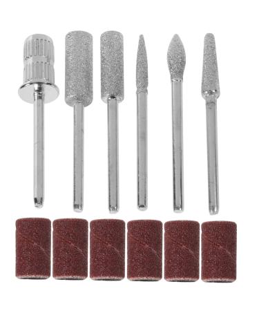 1 Set Nail Polisher Nail Tools Nails Drill Bits Manicure Tools Pedicure Drill Bits Nail Replacement Bits Professional Nail Drill Nail Grinding Headset Tool Alloy Nail Drill Bits
