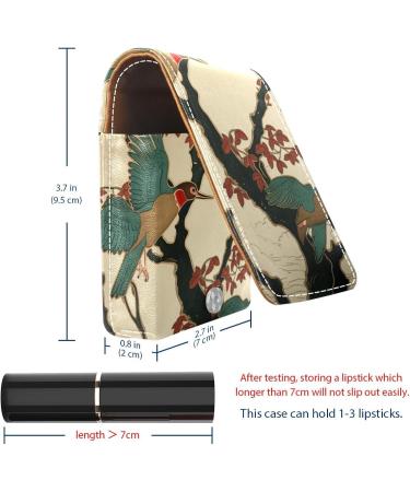 Travel Lipstick Organizer Case - Portable Makeup Bag with Mirror | Wild Goose Tree Flying Ducks Design - Buy Online on GoSupps.com