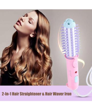 Buy Mini Curling Iron Brush - Compact Heated Round Brush for Volumizing & Curls | Travel Size for Short & Medium Hair - Purple - Buy Online on GoSupps.com