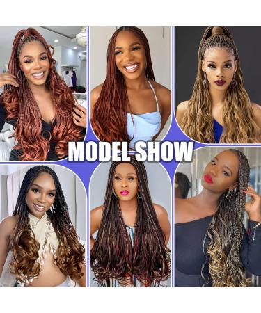 Goddesty French Curly Braiding Hair 22 Inch 6 Pack - Natural Black Pre Stretched Easy Crochet Braids - Hot Water Setting Soft Yaki Straight Hair for Professional Braiding - Buy Online on GoSupps.com