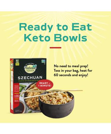 Natural Heaven Hearts of Palm Szechuan Flavor Ready Meal | Low Calorie & Keto-Friendly | Gluten-Free Vegan | 9 Oz - Buy Online on GoSupps.com