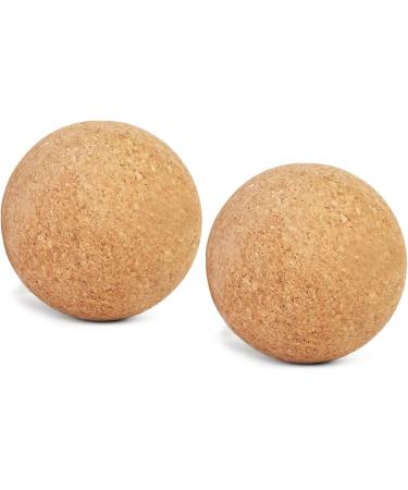 100% Cork Yoga Studio Massage Balls - Set of 3 Ideal for Relaxation & Pain Relief - Buy Online on GoSupps.com