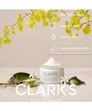 Clark's Botanicals Deep Moisture Mask - Hydrating Treatment for Dryness, Redness, and Inflammation - Stimulates Collagen Production - All Skin Types - 1 Count - Buy Online on GoSupps.com