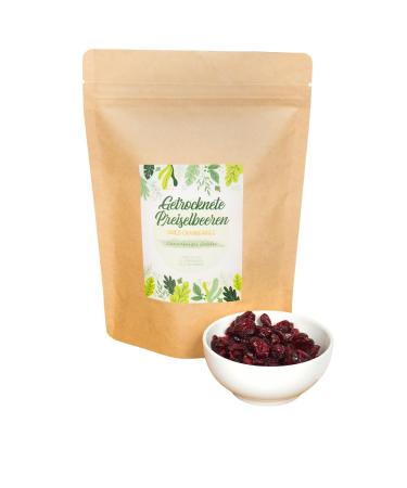 Canneberges s ch es enti res 500g | Qualit 1A | Douceur naturelle | Id ales en snack dans des c r ales yaourts ou pour la p tisserie 500 g