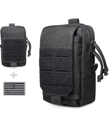 WYNEX Tactical EDC Pouch Molle Utility Pouches Gadget Organizer Phone Holder Waist Pack Smartphone Pouch Tool Holster Pocket Black - Buy Online on GoSupps.com