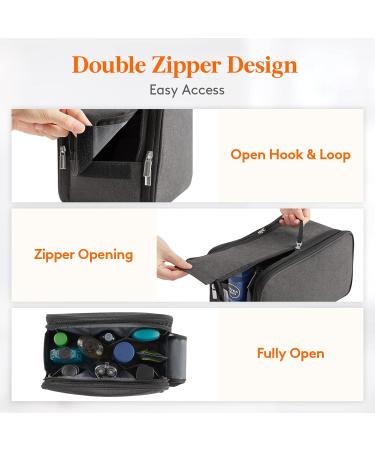 Lifewit Large Black Toiletry Bag for Men | Double Zipper Travel Shaving Dopp Kit | Water-Resistant Organizer for Toiletries and Accessories - Buy Online on GoSupps.com