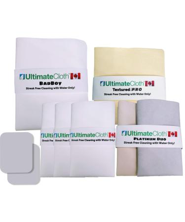 UltimateCloth The Original Streak Free Cloth - 100% MiraFiber - Incredible Miracle Cloth that Cleans with WATER ONLY (9pc. Multi Pack) 554720