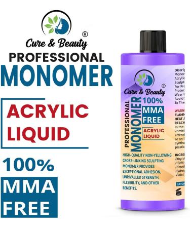 Cure & Beauty Ultra Adhesive Acrylic Liquid Monomer (500mL) - Buy Online on GoSupps.com