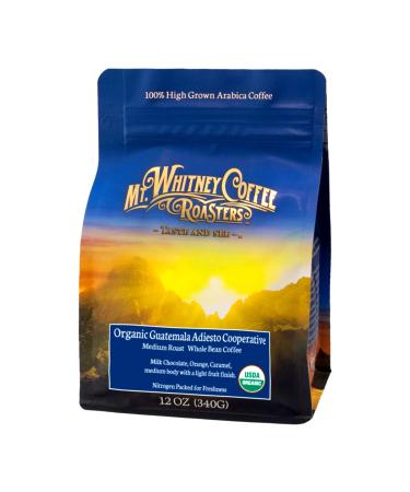 Mt. Whitney Coffee Roasters Organic Guatemala Adiesto Medium Roast Whole Bean Coffee 12 oz (340 g)