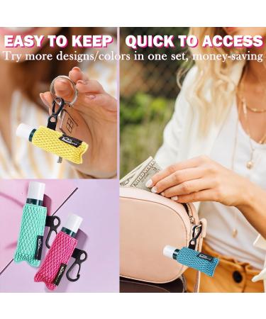 WKieason Lip Balm Sleeves Holder Keychain - 5pcs Clip On Chapstick Holders in Red Green Dark Blue Purple & White - Perfect Elastic Lipstick Keychain for Travel - Buy Online on GoSupps.com