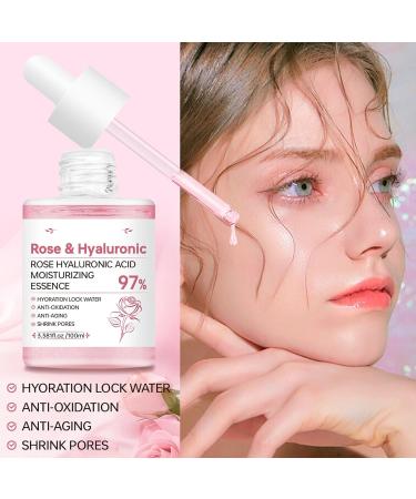 S rum l'acide hyaluronique s rum pour le visage Hyoration avec rose pores r tr cis resurface et texture lisse de la peau | Essence claircissante la niacinamide pour un teint uniforme et - Buy Online on GoSupps.com