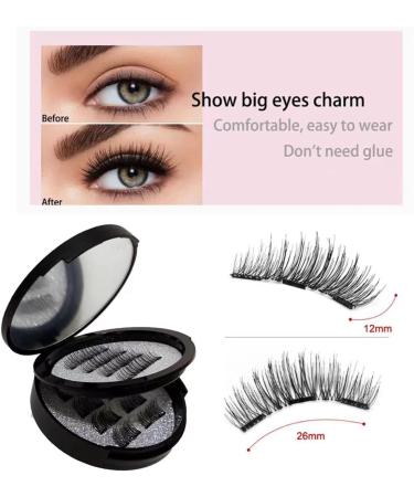 Magnetic Eyelashes with Applicator Natural Magnetic Eyelashes Reusable Easy Wear No Glue No Makeup Remover Natural Look 3D Effect Glamorous Magnetic False Eyelashes with Applicator Magnetic Lashes - Buy Online on GoSupps.com
