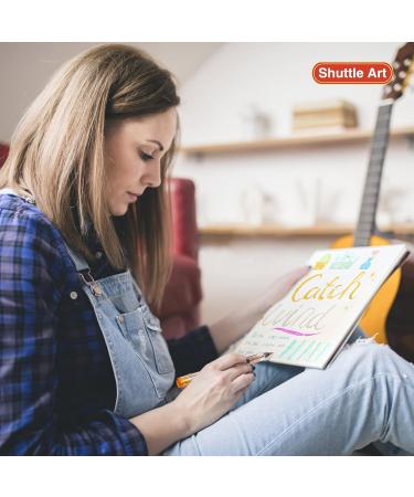 Shuttle Art 240 Pack Glitter Gel Pens - 120 Vibrant Colors - Perfect for Adult Coloring Books and Crafts - Includes 120 Refills - Buy Online on GoSupps.com