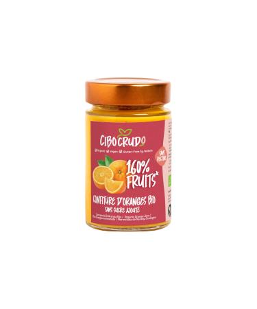 Orange Compote 160% Organic - 210g. Vegan and Gluten-Free Fruit Compote Packaged in Italy. Artisanal Compote Without Preservative Colorings and Sugar.