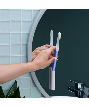 Quip Sonic Toothbrush for Adults - Electric with Timer Extra Brush Head & Travel Cover - Indigo Soft Bristle Toothbrush with 3 Month Battery Life - Buy Online on GoSupps.com
