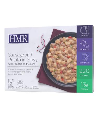 HMR Sausage and Potato in Gravy with Peppers and Onions Entre, 7 oz. Servings, 6 Ready to Eat Meals