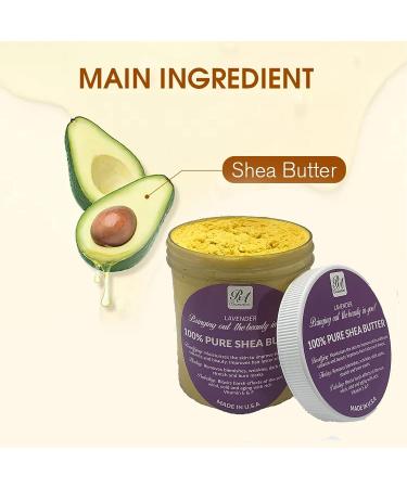 RA COSMETICS 100% African Shea Butter Whipped Lavender 12 oz - Natural Moisturizer for Skin and Hair - Buy Online on GoSupps.com