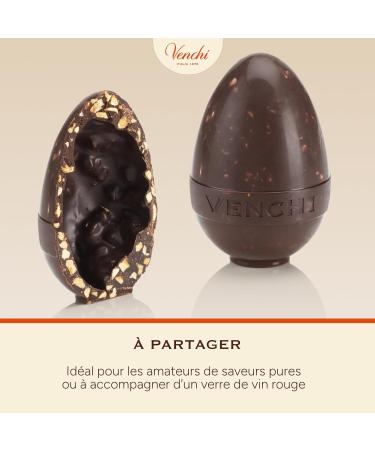 Venchi - uf Mignon au Chocolat Noir Noiset 70% 70 Gr avec de Gros clats de "Noisettes du Pi mont" Sans Gluten Collection de P ques Venchi Id e Cadeau - Buy Online on GoSupps.com