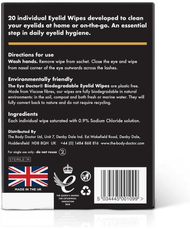 200 Count Eye Doctor Biodegradable Eyelid Wipes for Sensitive Eyes - Dry Eyes, Blepharitis & MGD Relief - Preservative Free - Buy Online on GoSupps.com