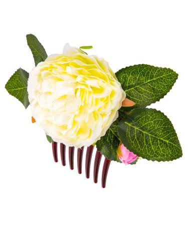 DOITOOL Flower Hair Comb Flower Hair Fork Side Hair Combs Flower Hair Clips for Women Updo Bun Holder Hair Accessories for Women French Flowers Plastic Miss Flower Headdress