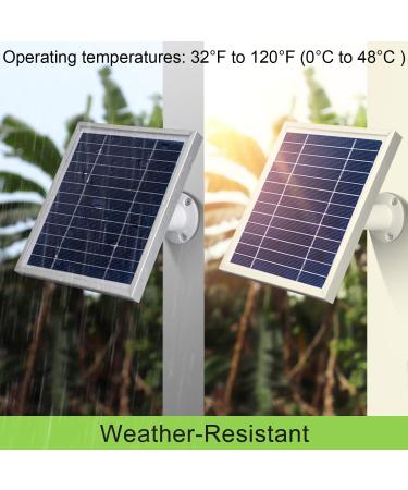Uogw Solar Panel Charger for Arlo Pro 3/4, Ultra/Ultra 2 | 11.5ft Waterproof Cable & Adjustable Mount - Silver | Compatible with Arlo Cameras - Buy Online on GoSupps.com