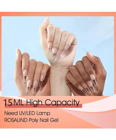 Clear Poly Nail Gel Kit | 15ml Builder Extension Set for Beginners | DIY Nail Art Women Gift - Buy Online on GoSupps.com