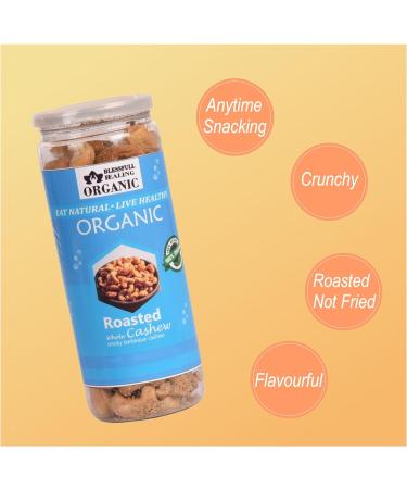 Blessfull Healing Organic Natural Vegan Smoky Barbeque Roasted Whole Cashew Nuts Crunchy Kaju 150 Gram - Buy Online on GoSupps.com