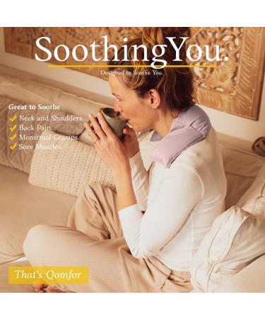 Grain Cushion - Wheat & Cotton Heat Pad for Pain Relief | Soft Spelled Pillow 46x12 cm - Perfect Gift for Back Neck & Shoulder Relief - Pink - Buy Online on GoSupps.com