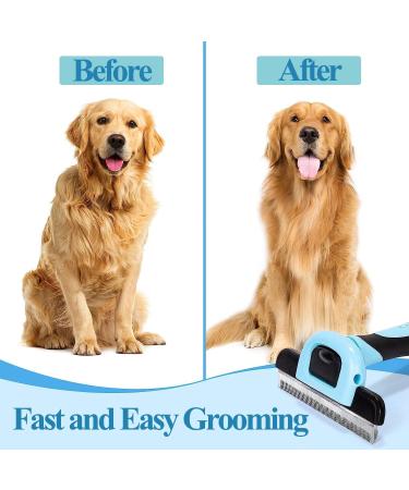 HZPolang Deshedding Tool for Dogs - Pet Hair Remover Grooming Brush for Small, Medium & Large Breeds - Cats, Horses - Short or Long Hair Deshedder - Buy Online on GoSupps.com