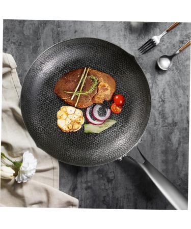 ABOOFAN Work on Pans Griddle Pan Non Stick Cooking Utensils Flat Skillet Honeycomb Wok Everyday Pan Wok Stir-Fry Pan Frying Pan/pan Accessories with Wok Household China 26c Stainless Steel - Buy Online on GoSupps.com