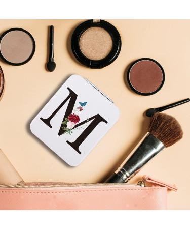 SUNBMO Initials M Compact Mirror - PU Leather Makeup Mirror for Auntie, Niece - Mothers Day & Birthday Gift - 1X/2X Magnification - Buy Online on GoSupps.com